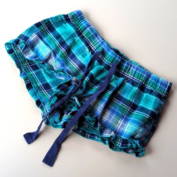 Xhilaration Women's Sleep Shorts Blue Plaid, Size XS - Picture 2 of 7